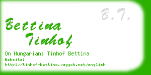 bettina tinhof business card